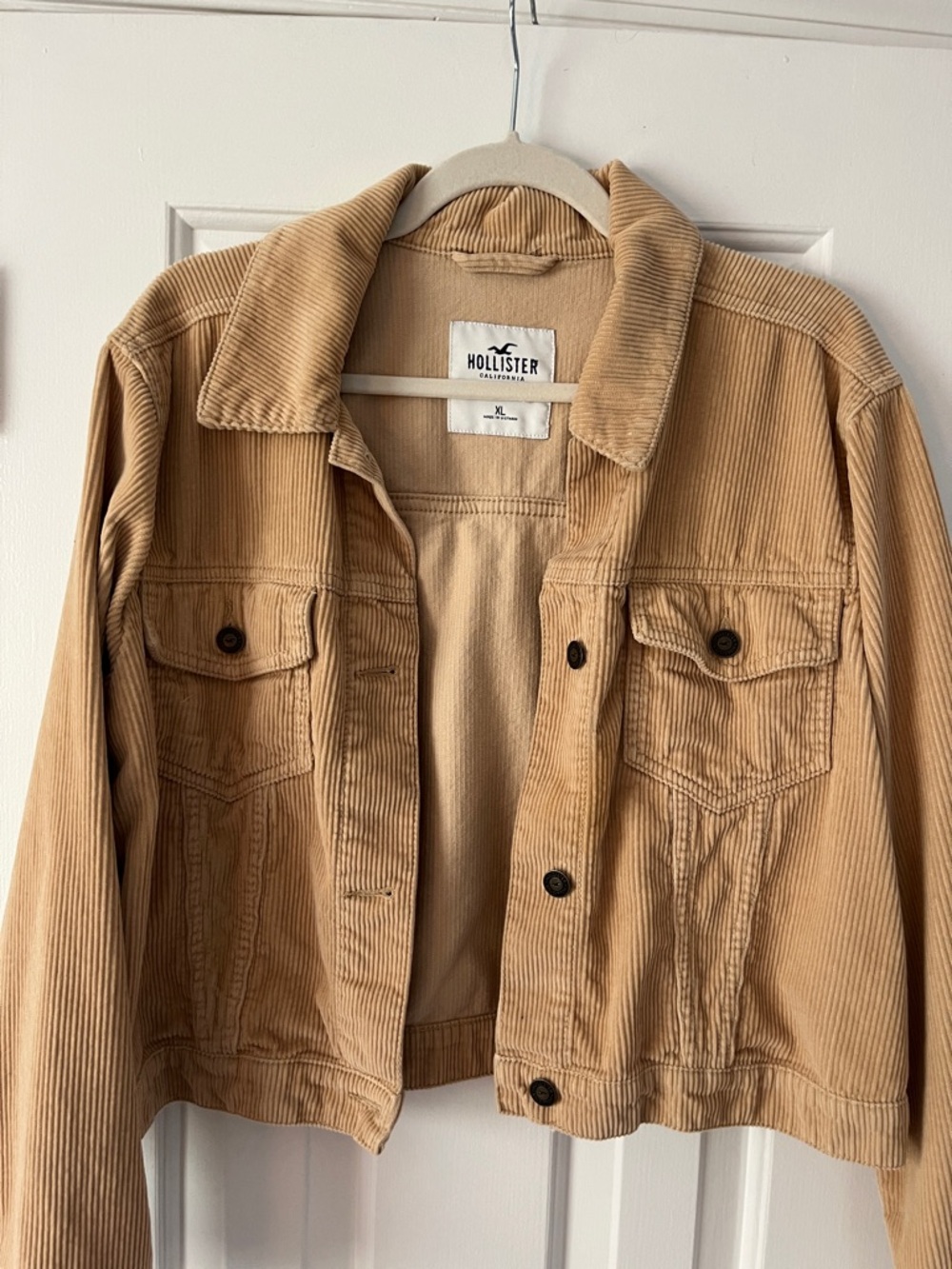 Hollister Tan Corduroy Trucker Jacket
